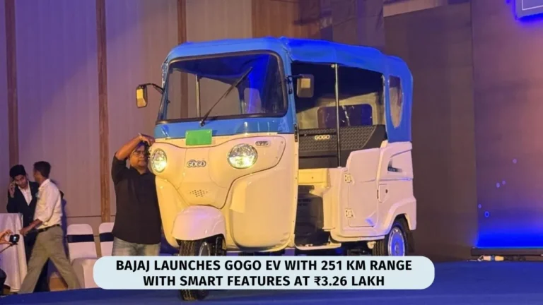 Bajaj Launches GoGo EV With 251 Km Range With Smart Features at ₹3.26 Lakh