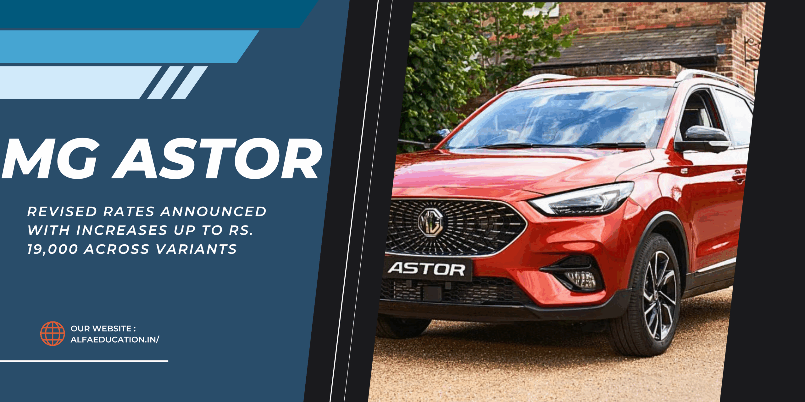 MG Astor Price Hike July 2025: Variant-Wise New Prices & Full Details