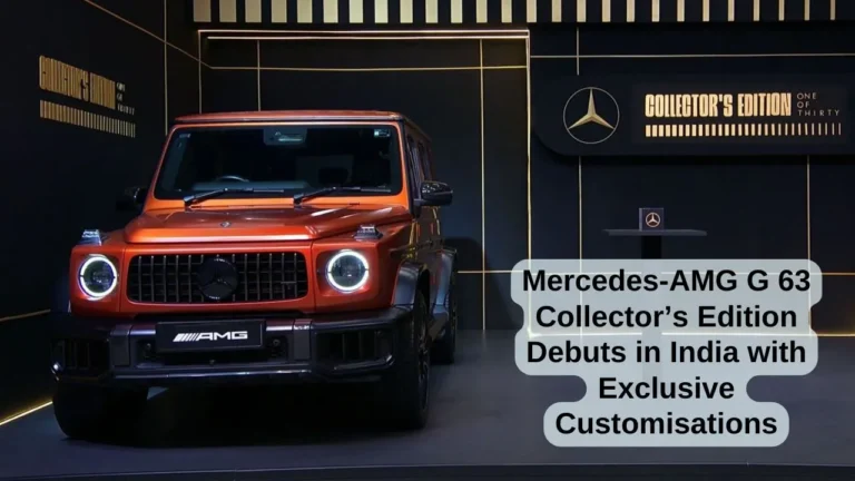 Mercedes-AMG G 63 Collector’s Edition Debuts in India with Exclusive Customisations