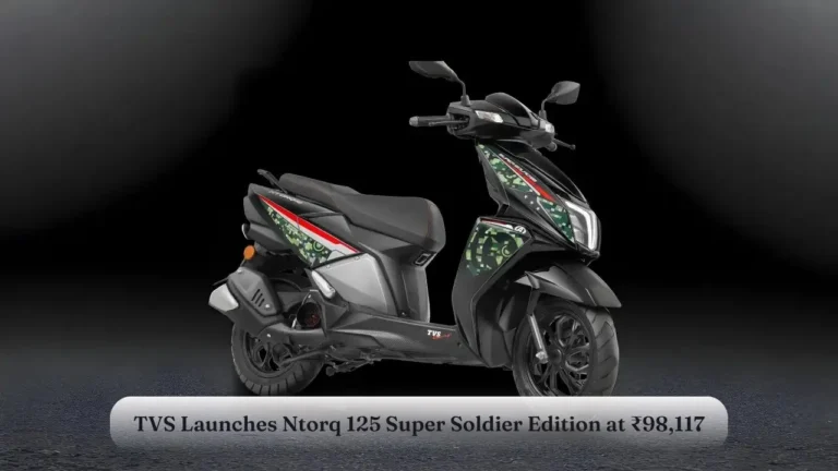 TVS Launches Ntorq 125 Super Soldier Edition at ₹98,117