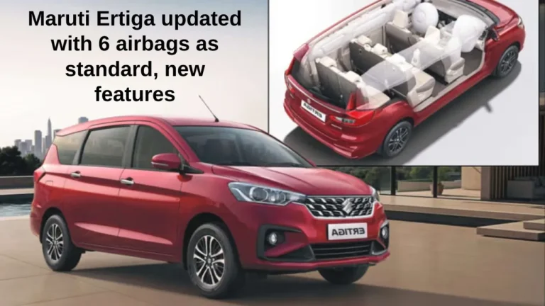 Updated Maruti Ertiga Launched With 6 Airbags, New Safety Features
