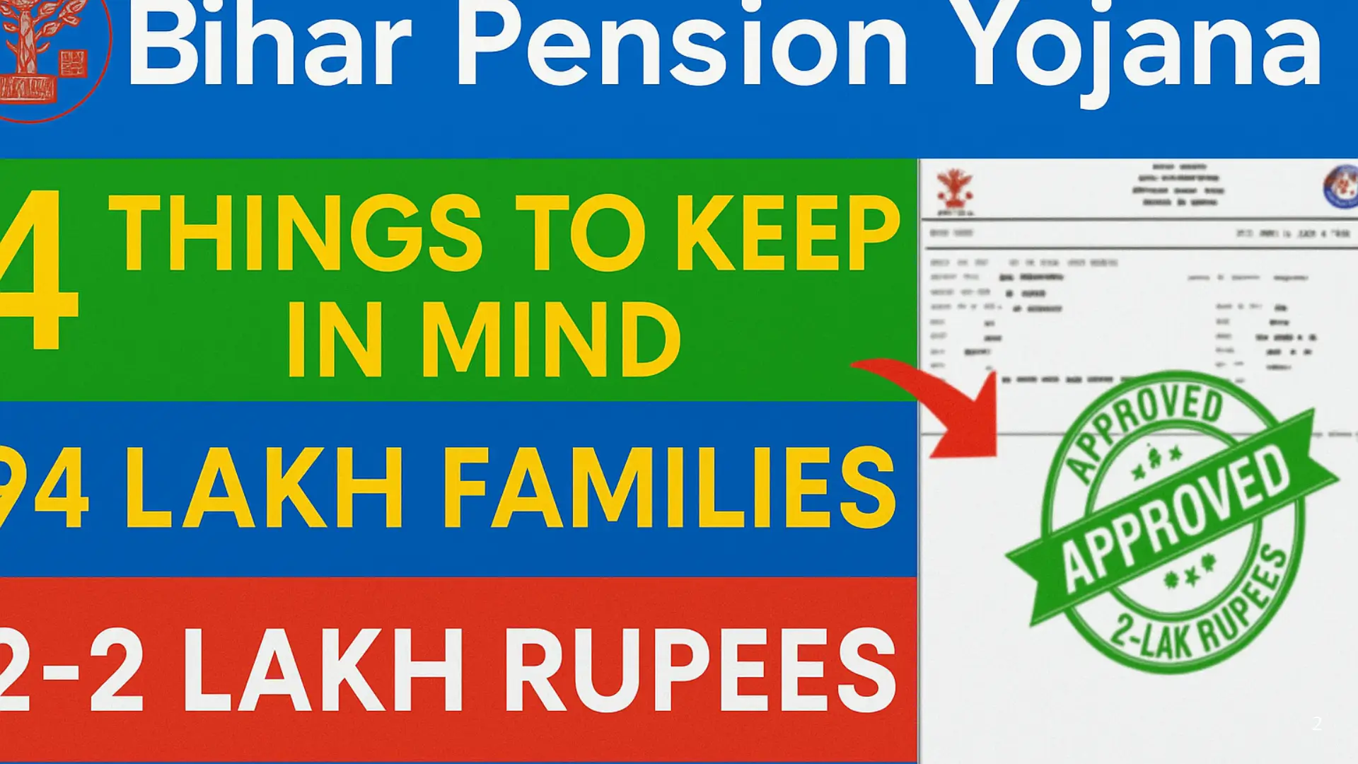 Bihar Pension Yojana & 2 Lakh Sahayata: Major Relief for 94 Lakh Poor Families