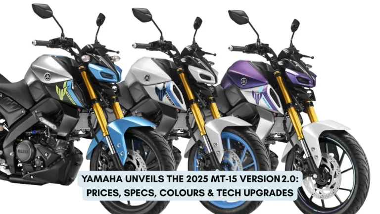 Yamaha Unveils the 2025 MT‑15 Version 2.0 Prices, Specs, Colours & Tech Upgrades
