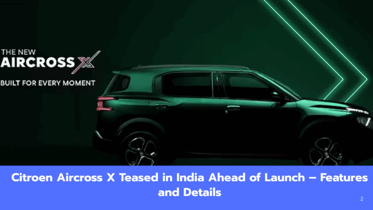 2025 Citroen Aircross X Teaser Reveals Key Upgrades and Features