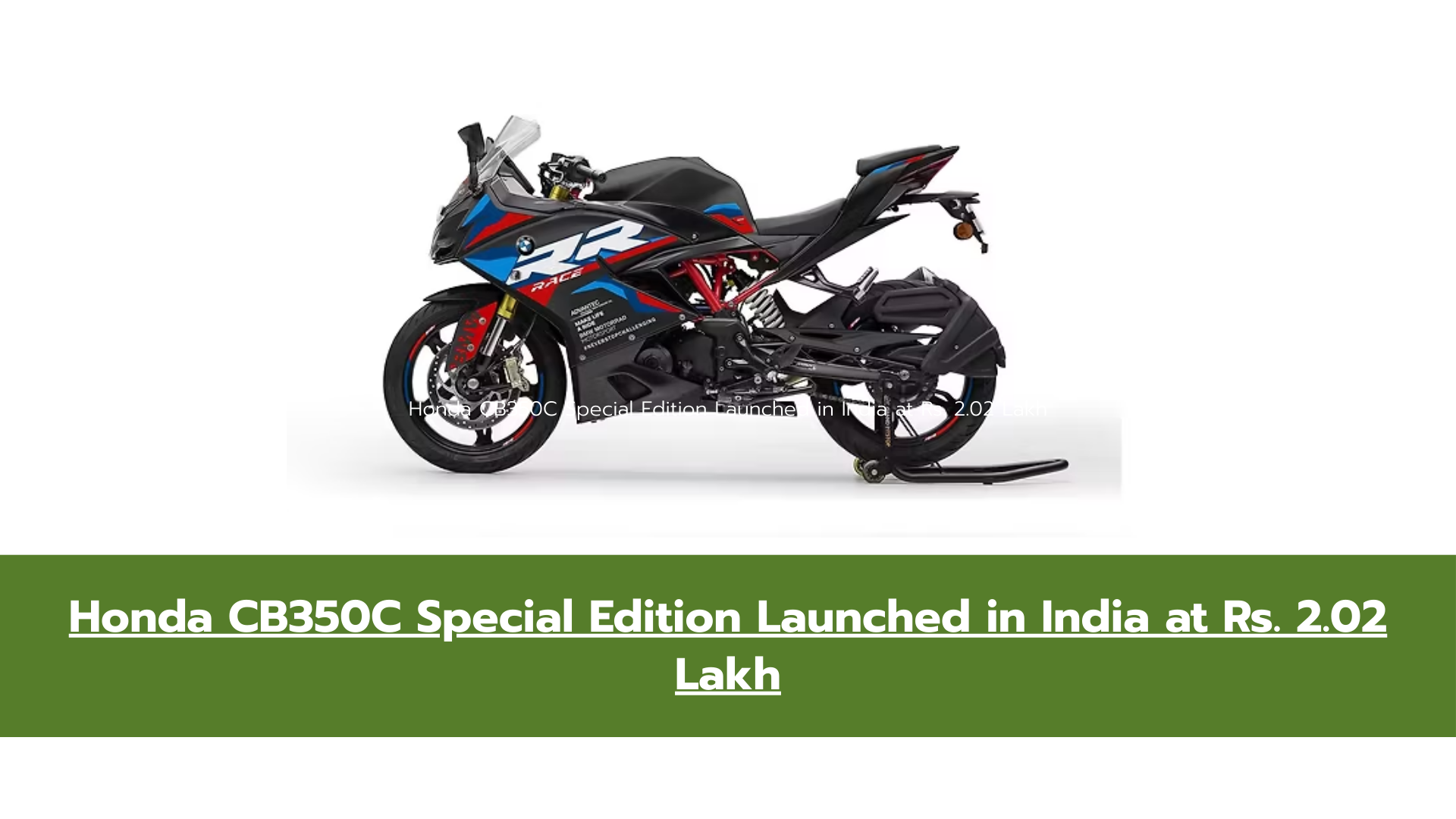Honda CB350C Special Edition: New Graphics, Chrome Detailing, and Safety Features