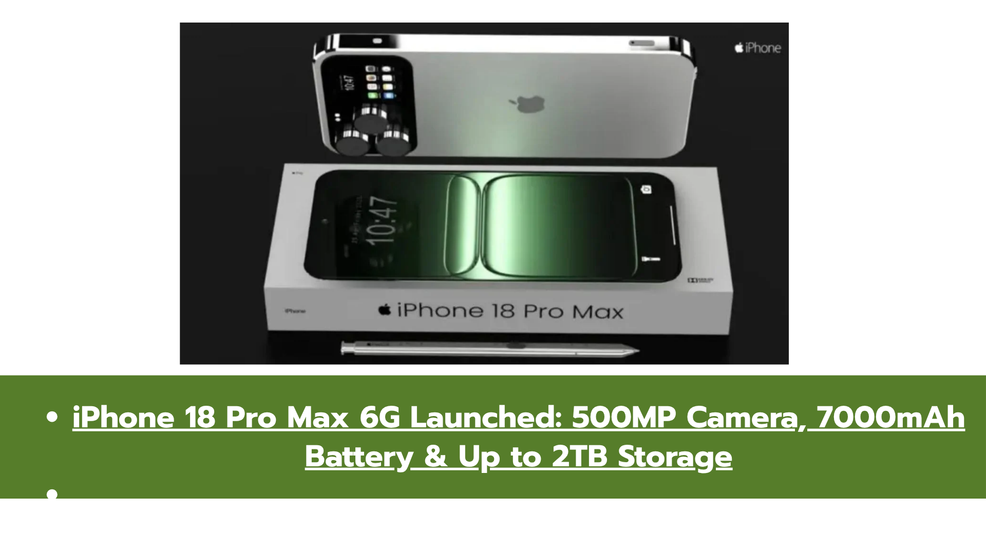 iPhone 18 Pro Max 6G 2025 Price & Launch Details: Next-Gen Flagship from Apple