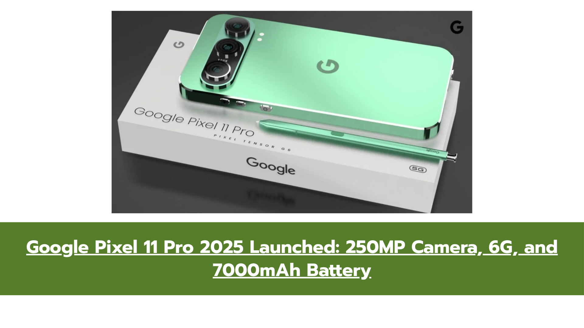 Google Launches Pixel 11 Pro 2025 with 250MP AI Camera and 6G Connectivity